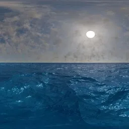 Deep Blue Ocean Sunset