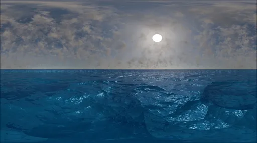Deep Blue Ocean Sunset