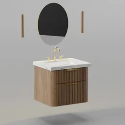 Liljan Single Bathroom Vanity + mirror