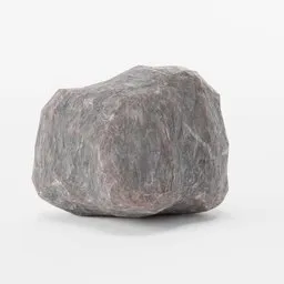 Detailed 3D Boulder Rock model with realistic textures for Blender landscape design.