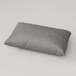 Rectangular Grey Linen Cushion