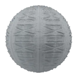 Raw Concrete with Hand-Etched Markings