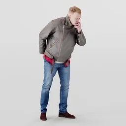 Handsome Man Lights a Cigarette