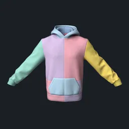 Multi-Panel Color Block Hoodie