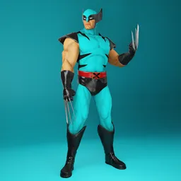 Blue Wolverine (Rigged)