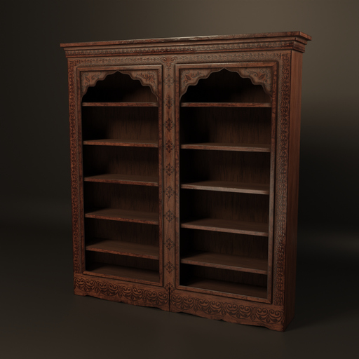 Antique Bookcase | FREE Bookcases Models | BlenderKit