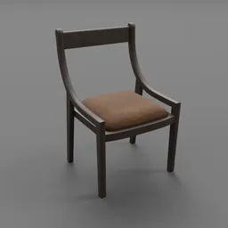 Danish Slope Leather dining chair