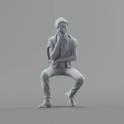 Lowpoly Female Sitting