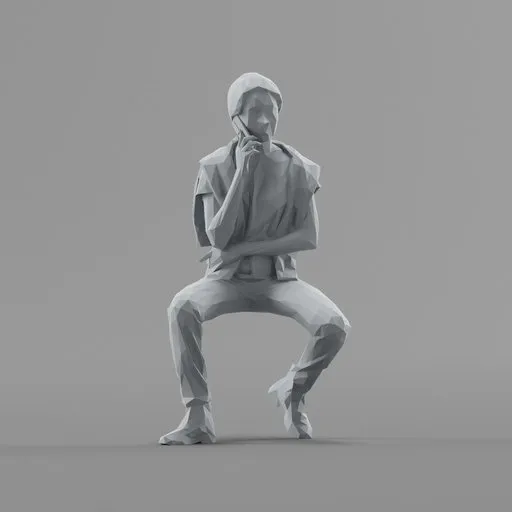 Lowpoly Female Sitting