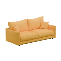 Highly detailed yellow 3D armchair-bed model, ideal for Blender interior design rendering.