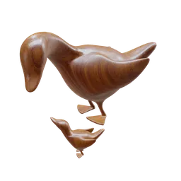 WoodenFigurine(Duck&Duckling)