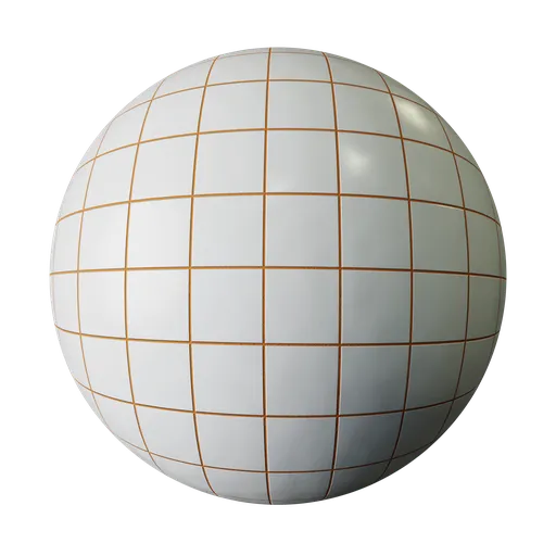 Satin White Tile Orange Grout