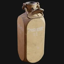 WW2 5 Liter German Water Bottle Painted
