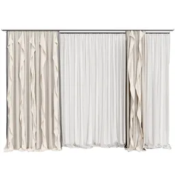 MI Silk And Cotton Curtain Set