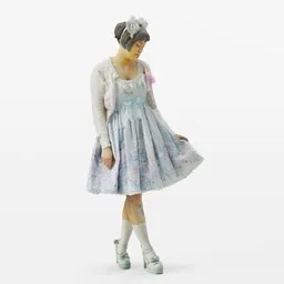 Standing Cute Kawaii Girl with dress