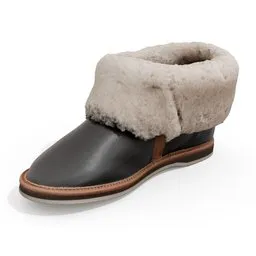 Sheep slippers leather footwear shoe