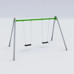 Metal swing for playgrounds