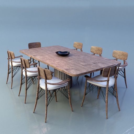 Modern Dining Table | Chair-table Sets Models | BlenderKit