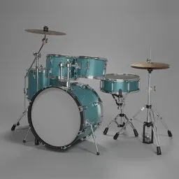 Modern Turquoise Drum Set