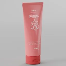 Realistic 3D facial cleanser tube model for Blender, ideal for product visualization and decor scenes.