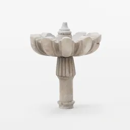 Old Mediterranean Carved Stone Fontain