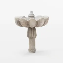 Old Mediterranean Carved Stone Fontain