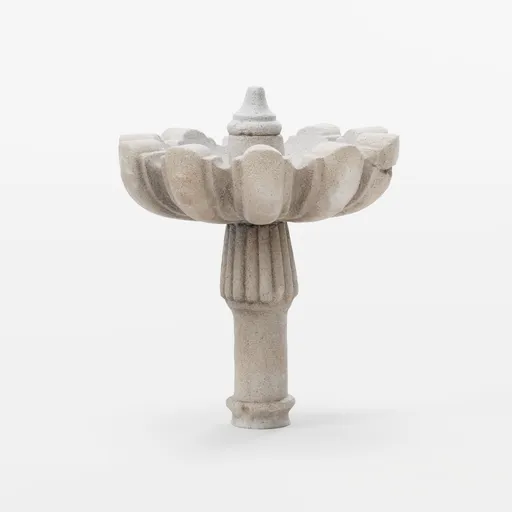 Old Mediterranean Carved Stone Fontain