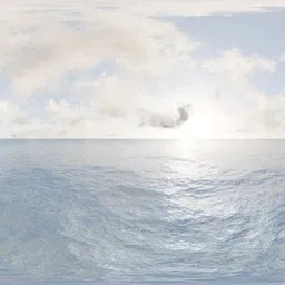 Ocean Horizon Cloudy Daylight