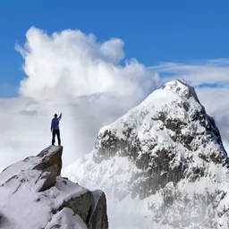 Rocky Snow Mountain Peak