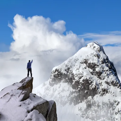 Rocky Snow Mountain Peak
