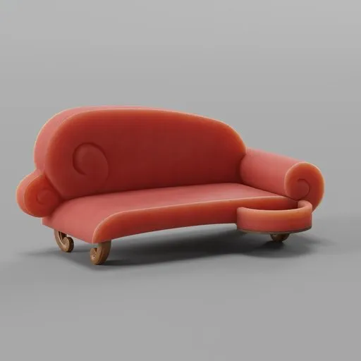 Red waves sofa