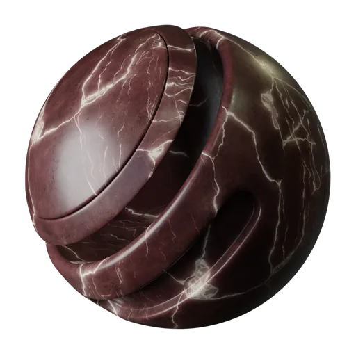 RED marble white veins