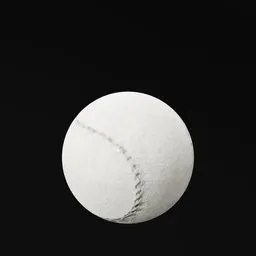 Detailed 3D model of a white hand-stitched Basque Pelota Ball for Blender software.