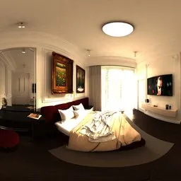 Elegant White Luxury Bedroom Interior
