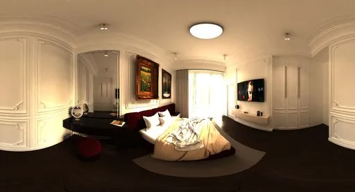 Elegant White Luxury Bedroom Interior