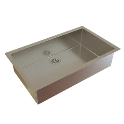High-quality 3D model of modern kitchen sink for Blender rendering and visualization.