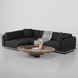 Miller Sectional in Milo Onyx