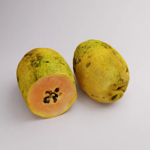 Papaya cut