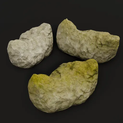 Rock with moss