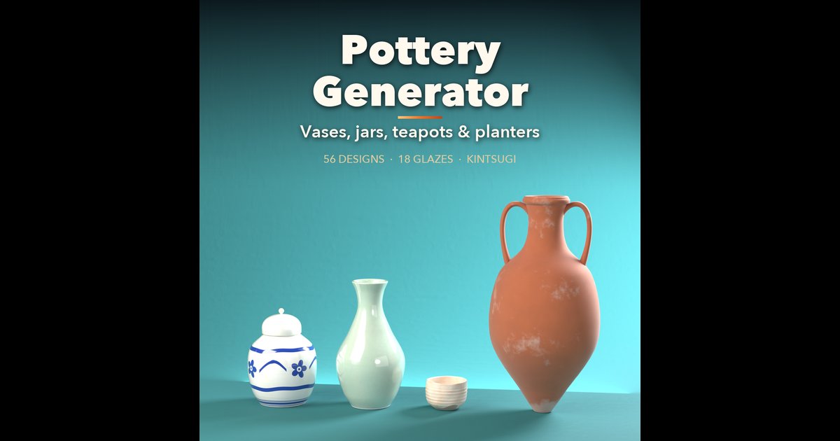 Pottery Generator - Vase, Pot & Ceramic Generator for Blender | Add ...