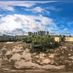 The roof of the building in the morning 16k