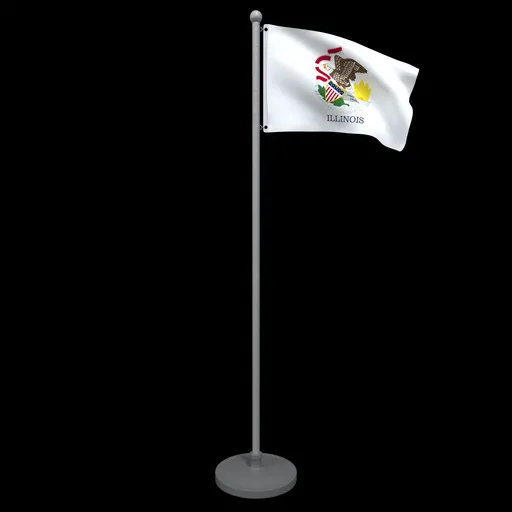 Animated Flag of Illinois State