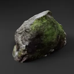 Mossy Boulder Rock
