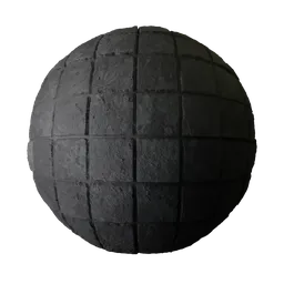 Black Cobblestone Pavement