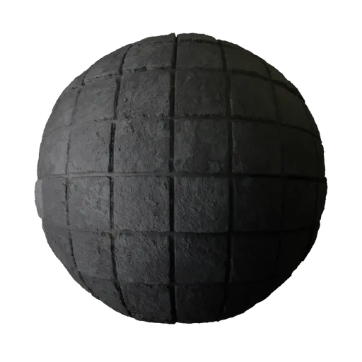 Black Cobblestone Pavement