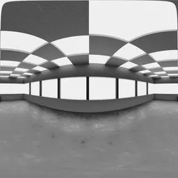 Bright Grid Light Studio HDRI