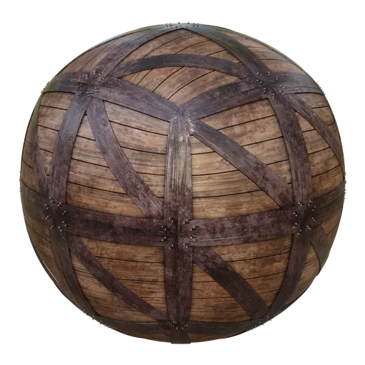 Realistic PBR wooden texture for 3D modeling and rendering in Blender and other 3D applications.