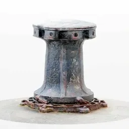 High-resolution 3D capstan model with 2K PBR texture, ideal for Blender watercraft rendering.