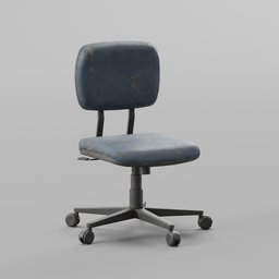 "Lowpoly office chair model, optimized for VR and game development in Blender 3D. Features wheels, blue upholstery and a comfy design inspired by Vija Celmins and Helen Thomas Dranga. Made with Quixel Megascans and featuring worn decay textures for added realism. Created in 2019 as an asset for use in Unreal Engine 5 projects."