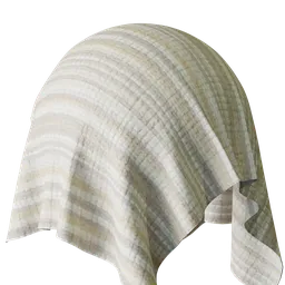 Stripe White Chenille